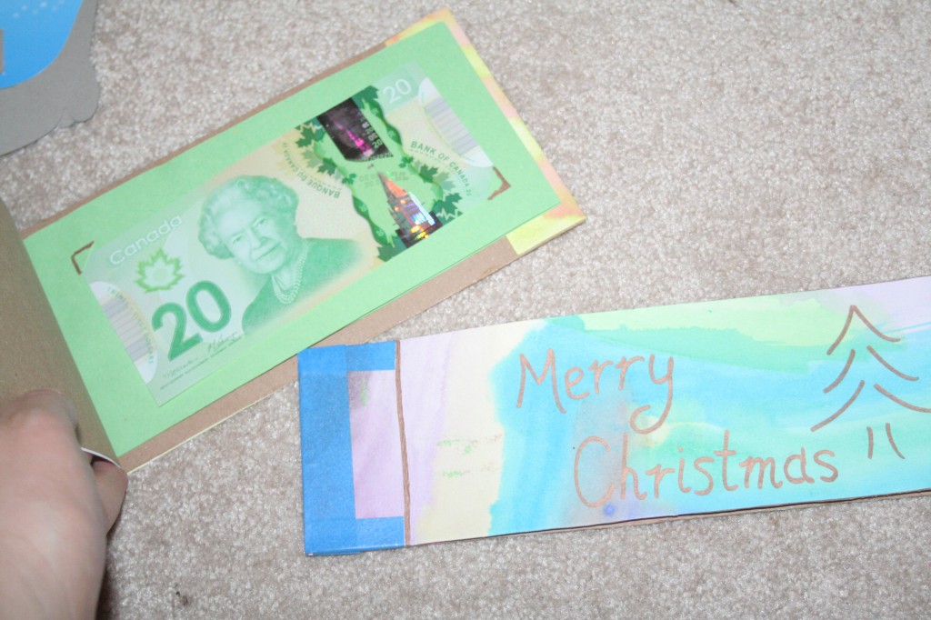 The other money gifts for my nieces are money books. Like scrapbooks but full of cash!