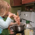 Baking yummy goodness with mommy!