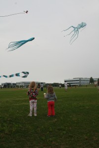 Watching kites on Canada day.